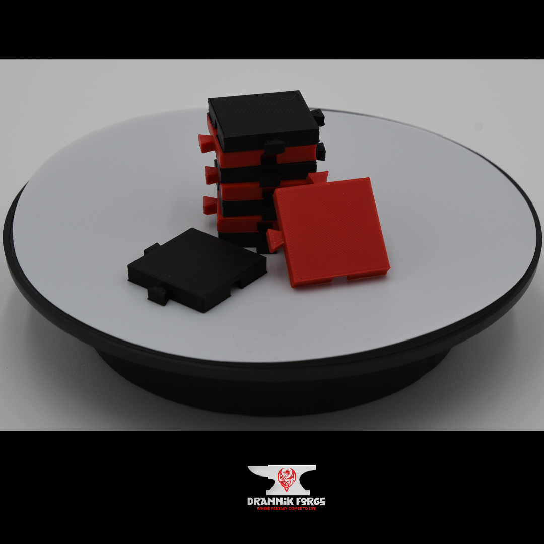 Dragon's Dominion Chess Board Tiles - Red and Black