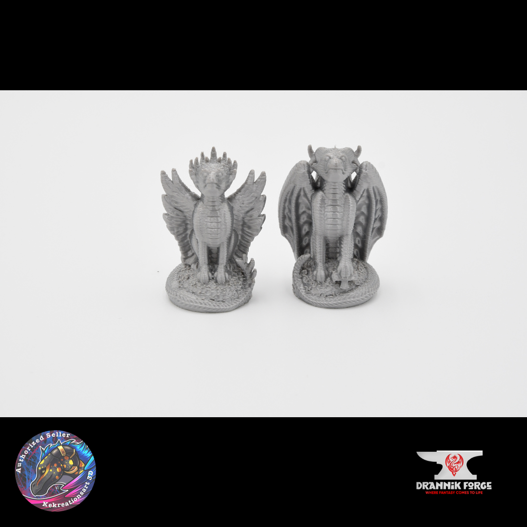 Dragon's Dominion Chess Pieces - King and Queen