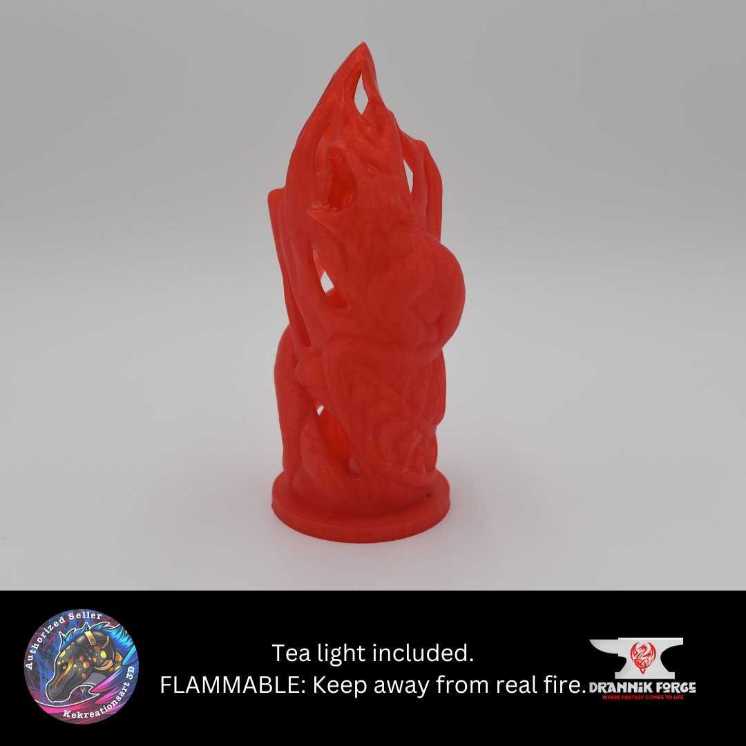 Dragonfire Ember Lamp Red